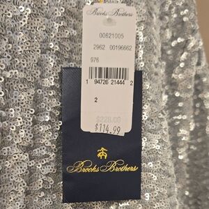 Brooks Brothers Shimmering Silver Sequin Apparel